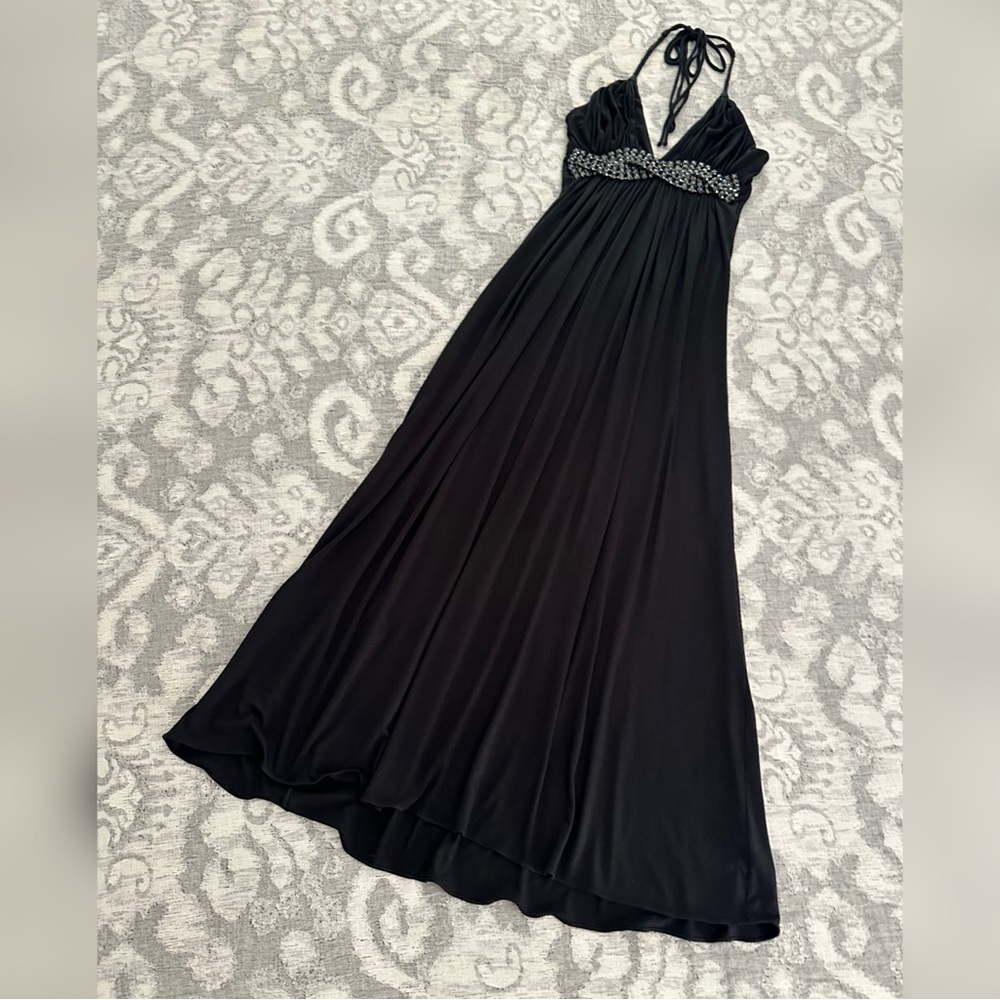 Sky Rhinestone Blk Maxi - Picture 7 of 9